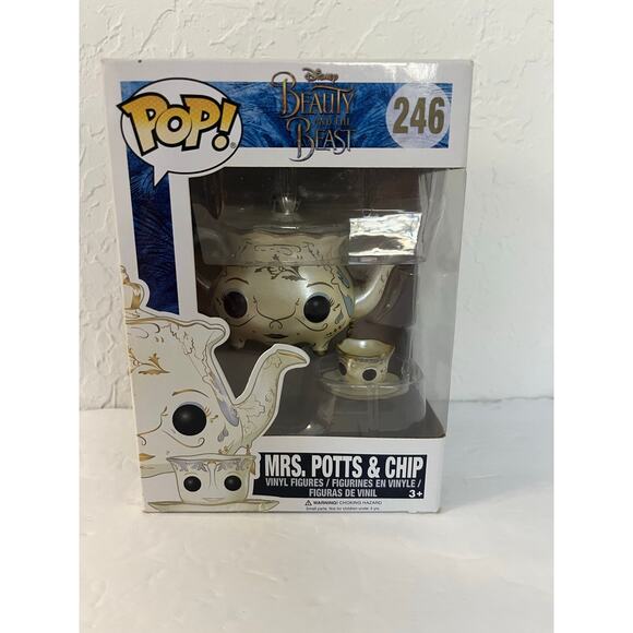 Funko Pop! Disney Beauty And The Beast - Mrs. Potts & Chip #246 New - Picture 10 of 11